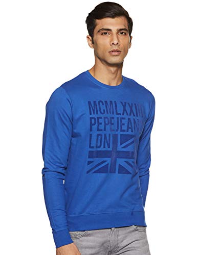 Pepe Jeans MenS Cotton Knitwear (8907557416945_Pimt200007_Royal_Xxl)