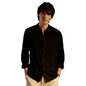 Campus Sutra Mens Midnight Black Embossed Micro Check Shirt for Casual Wear | Spread Collar | Long Sleeve | Button Closure | Sh
