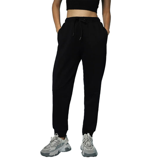 Bewakoof Womens Solid - Oversized Fit Joggers_555636_Black_XS