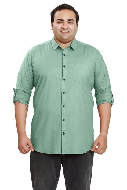 BE ACTIVE Mens Casual 100% Cotton Solid Plus Size Shirt || Plus Size Shirts for Men || Casual Plus Size Shirt || Casual Wear Sh