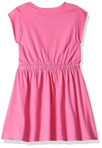 T2F Girls Cotton A-Line Knee-Length Casual Dress Light Pink