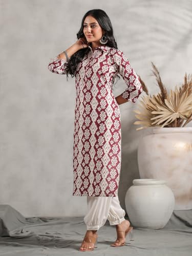 anubhutee Ethnic Motif Printed Shirt Collar Straight Kurta