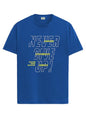 ADRO Never Give Up Printed T-Shirt for Men - 100% Cotton, Regular Fit, Soft Breathable Fabric | RN23-M-NVR-RB-XL Royal Blue
