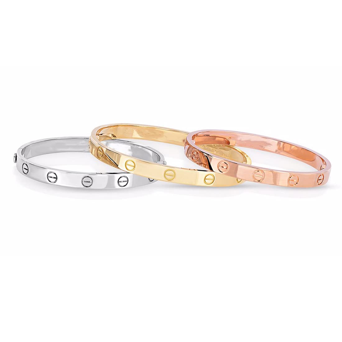 Jewels Galaxy Stylish Rose Gold Plated Bracelet Jewellery For Women (Style 12) (SMNJG-CB-BNGK-7682)