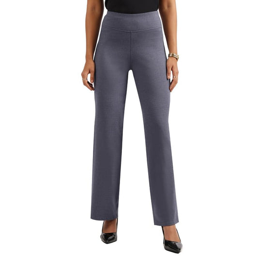 BlissClub Werk-It Wide Leg Pants | Herringbone Pattern | Classic Patch Pockets | Cotton Pants
