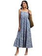 Libas WomenS Cotton Fit And Flare Maxi Dress (26920_Grey