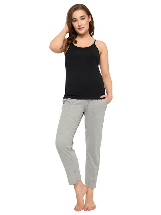 Clovia Womens Cotton Double Layered Bra Tops (CM0044P13_Black_M)