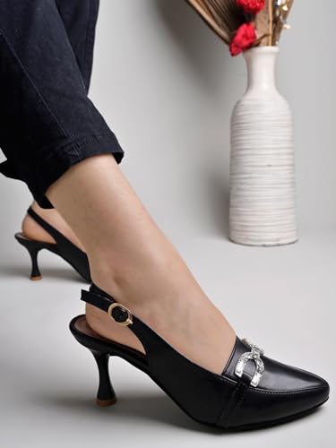 Shoetopia WomenS Slip-On Pumps Black