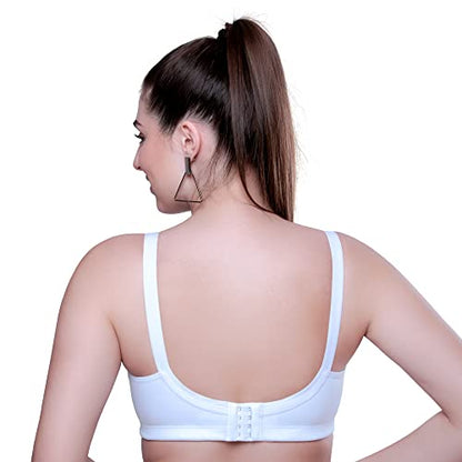 TRYLO Riza SuperFit Womens Non Wired Non Padded Dual Layered Premium Fabric Bra Available in D/E/F Cups Available in Rose Gold/D