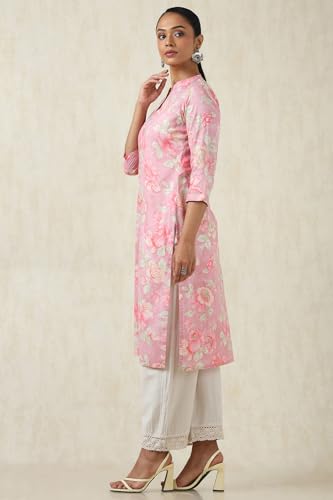 Soch WomenS Cotton Botanical Regular Kurta (Cws5Ku61081_Pink
