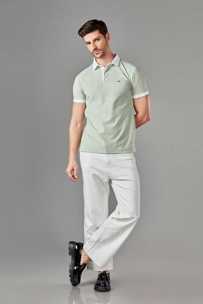 BE ACTIVE Mens Casual Polo Tshirt with Contrast Collar|| Tshirt for Men || Tshirt for Men Stylish || Tshirt for Men Polo (PTP00
