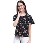 OOMPH! Womens Crepe Tunic Top - Charcoal Black