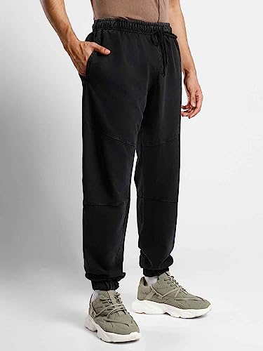 Nobero MenS Relaxed Track Pants (1M-Bwjg-R0094_Black