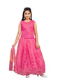 Aarika Girls Ethnic Wear Gajri Colour Thread Embroidery Net Lehenga Choli Set (4-10 Years)