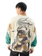 The Souled Store Official Avatar: Aang And Appa Round Neck Beige Graphic Print 100% Cotton Oversized Fit Full Sleeve T-Shirts Ov