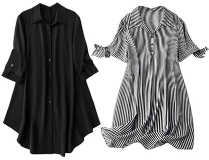 Leriya Fashion Rayon Women Above The Knee Western Dress (LF-WD1099&WD1143_Black