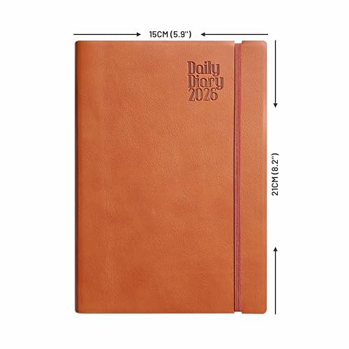 Anupam Flxy 2026 Diary With Dates - A5 80 Gsm Paper 2026 Daily Planner Full Page Per Day With Monthly Calendar, 365 Days New Yea