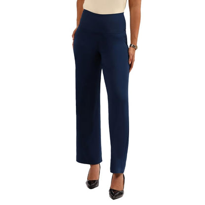 BlissClub Ultimate Sculpt Wide - Legged Pants, Ribbed Waistband, Wide Silhouette, 2 Zippered Pockets