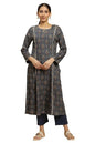 W for Woman Women's Viscose Booti Regular Kurta & Straight Pant