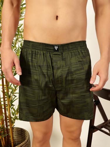 Thomas Scott Mens 100% Cotton Printed Boxer Shorts | Regular Fit | Soft & Breathable Innerwear | Pack of 2 | TSBPO2009_Multicol