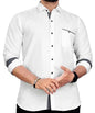 CB-COLEBROOK Mens Regular Fit Solid Soft Touch Cotton Casual Shirt with Pocket Design with Spread Collar & Full Sleeves (Availa