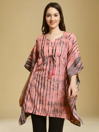 Tee Projekt Crepe Elegant Kimino Sleeves WomenS Kaftan Peach