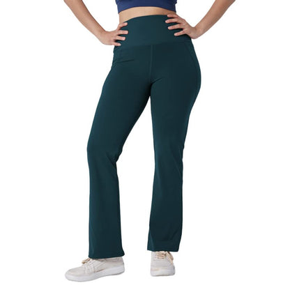 BlissClub Ultimate Flare Pants for Women Upto 54 ft | Ribbed Waistband, 4 Pockets | High Waist Trousers and Formal Pants for Of