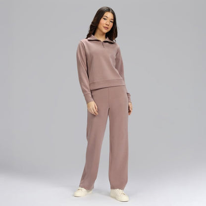 BlissClub Womens BareButter Straight Pants, High Rise, Straight fit,Pockets, Comfortable Waistband,Tall Variant Above 55