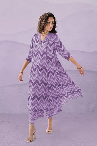 Toochki Salwar Suit Set For Women | Kurta Set For Women | Zig Zag Printed Salwar Suits | Ethnic Wear Salwar Suits | Two Piece Ku
