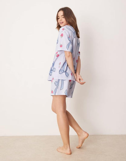 SMOWKLY Womens Premium Cotton Blend Stylish Digital Printed Pajama Co-Ords || Matching lower tshirt Sleepwear Nightwear Cute Pj