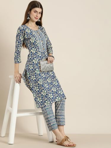 Shiv Textiles Pure Cotton Kurta Pant Set For Women