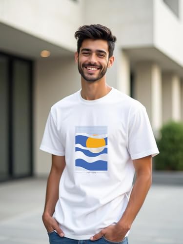 Nobero MenS Solid Regular Fit T-Shirt (1M-Twts-C0696_White