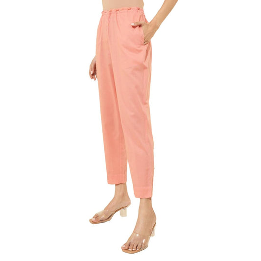Fabindia WomenS Regular Casual Pants (2124217Coral_Coral