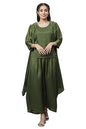 Aurelia Women'S Green Viscose Top, Palazzos, Gillet Suit Set_23Auas14176-704224_L