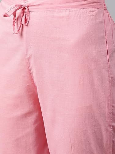 anubhutee Women Pink Bandhani Printed Thread Work Pure Cotton Kurta with Trousers with & Dupatta
