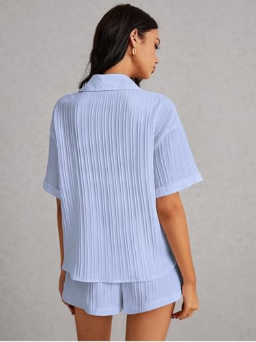 Leriya Fashion WomenS Poly Lycra Blend Solid Regular Western Co Set (Lf-W.Co-Ord Set-W2274&Sh305_Blue