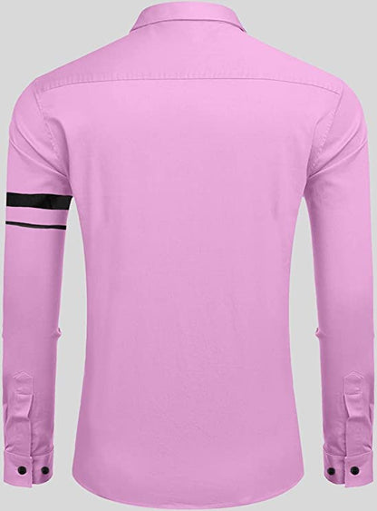 Bellstone Mens Solid Regular Fit Shirt (B-8200_Light Pink