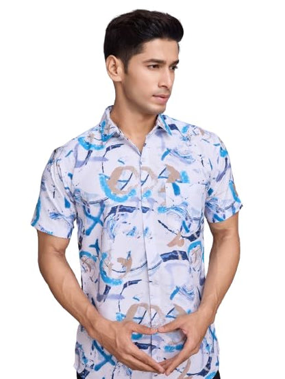 Pinkmint Shirt Combo for Mens l Stylish Half Sleeve Popcorn & Printed Shirt Combo l Beach Wear l Regular Home Wear (Pack of 3)