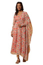 Aurelia Multi-Coloured Floral Printed Organza Dupatta