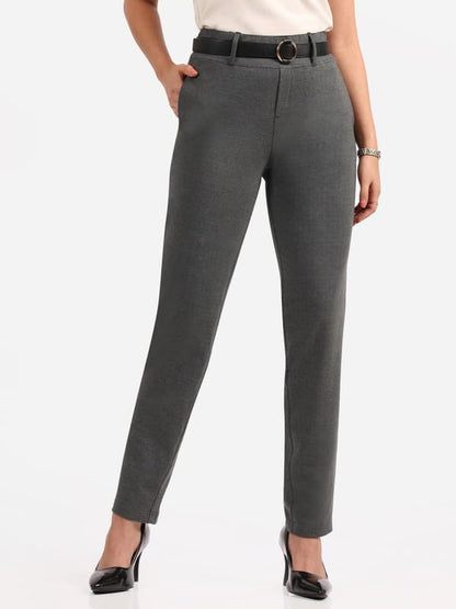 BlissClub Work-to-Wine Twill Straight Pants -Tall Above 55, Twill Pattern, Cotton Pants, Breathable and Stretchy