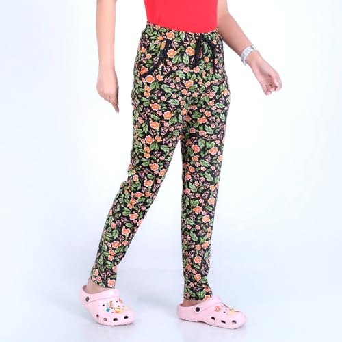 Rupa COLORS Playsure Printed Pyjama for Women Leisurewear, Floral Print Loungewear
