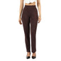 BlissClub AM PM Cotton Straight Pants for Women, Formal Trouser for Women Office Wear with High Waist, Wide Waistband and 2 Pock
