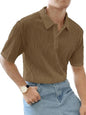 Noble Monk MenS Regular Fit Polo T-Shirt |Half Sleeves |Textured Popcorn T-Shirts For Men | Stylish Half Sleeve T-Shirt For Men