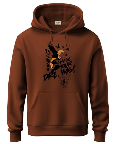 ADRO Anime Hoodies for Men, 320 GSM Soft Cotton Hoodie, Long Lasting Anime Printed Hoodie for Winter | Mens Hoodies | Sweatshirt