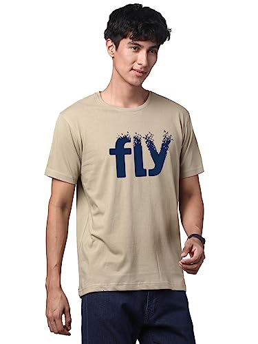 ADRO Fly Mens Printed T-Shirts (RN23-M-FLY-BE_Beige_XL)