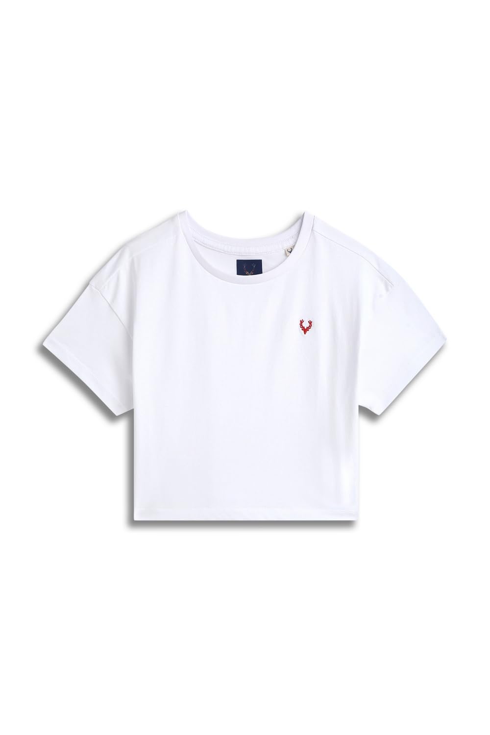 Allen Solly Girls Solid Casual Cotton Polyester Round Neck T-Shirt