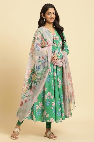 W for Woman Womens Cotton Kurta, Tight & Dupatta Kurta Set