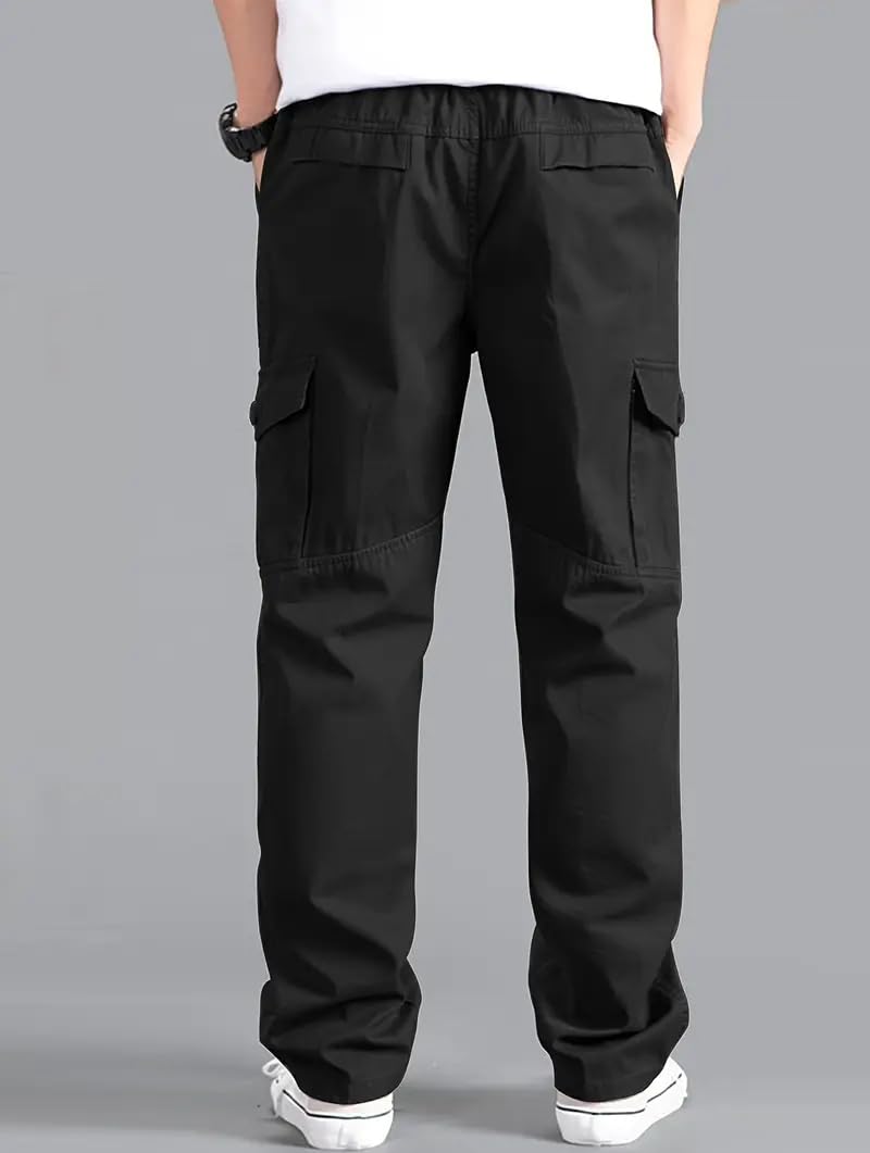 TAGAS Men Cotton Cargo Trouser ||Mens Relaxed Fit Cargo|| Mens Multi Pocket Cargos Pants||MC-16 Black