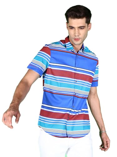 The Indian Garage Co Mens Slim Fit Shirt (0623-SHPPPR-05-01_Blue