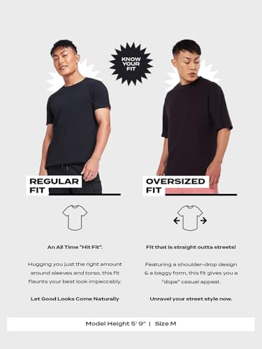 Bewakoof Official Naruto Merchandise Mens All Over Printed Oversized Fit Half Sleeve Round Neck Cotton Jersey T-Shirt 616642 Bl